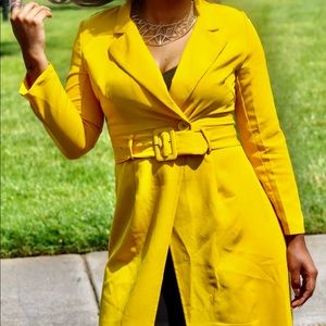 Mustard Yellow Long Blazer